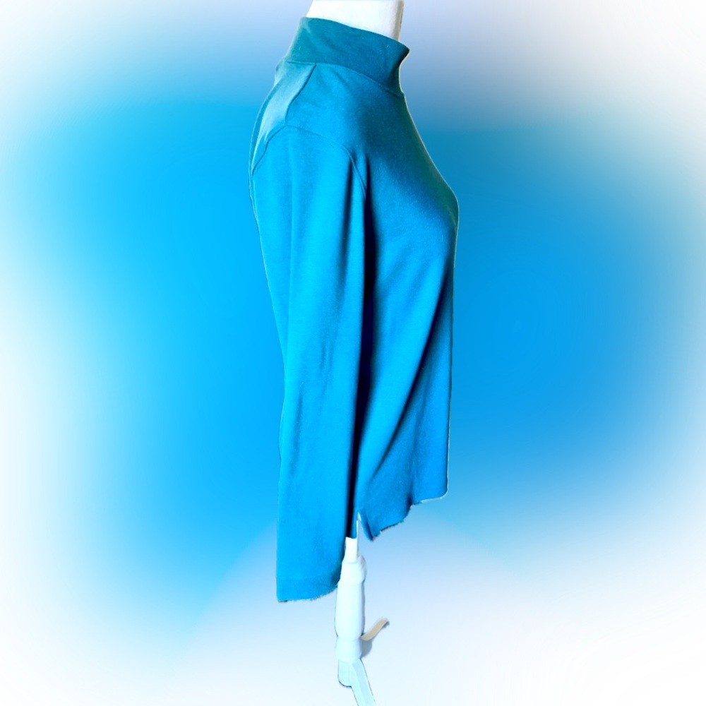 🦋 Women’s Turquoise Mockneck by hasting & smith - Picture 3 of 12